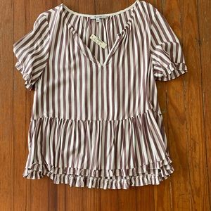 Madewell peplum popover